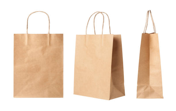 Brown paper shopping bags